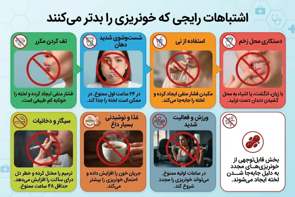 اشتباهات رایجی که خونریزی را بدتر میکنند